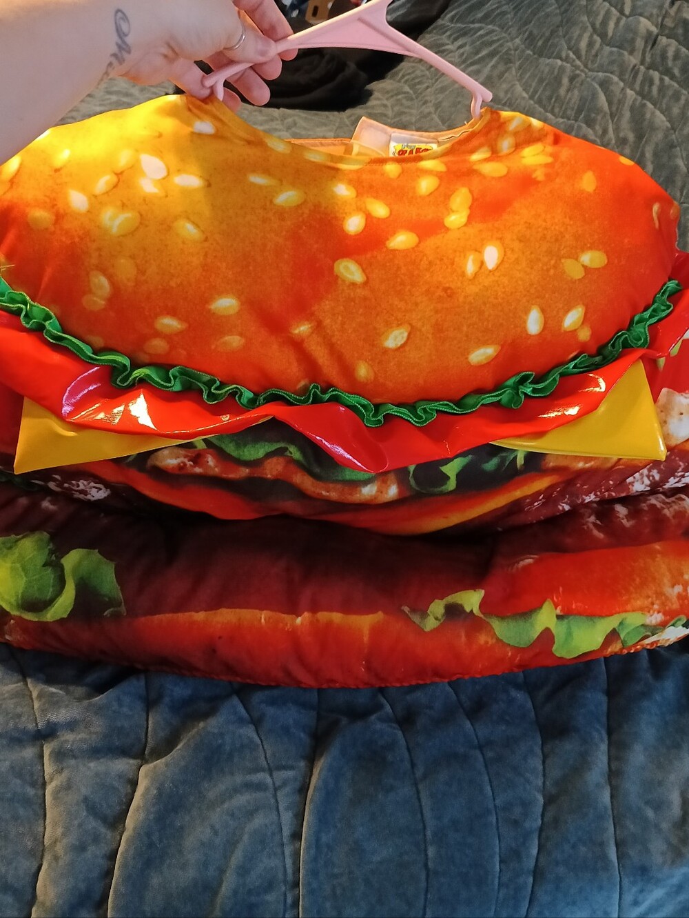 Kids Fun Burger & Fries Costume Set Hamburger Halloween Dress Up Size 3-7